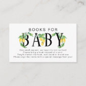 Carte D'accompagnement Citrus floral citron feuillage Livres roses pour b (Devant)