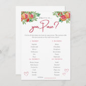Carte D'accompagnement Citrus Greenery | Qu'est-ce qu'il y a dans votre j (Devant / Derrière)