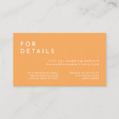 Carte D'accompagnement Citrus minimaliste Orange Mariage site (Devant)