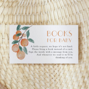 Carte D'accompagnement Citrus Oranges Baby shower vert Livres pour bébé
