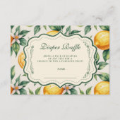 Carte D'accompagnement Citrus Orchard Baby Shower Diapper Raffle (Devant)