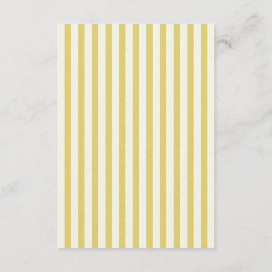 Carte D'accompagnement Citrus Yellow Olive Green and Ivory Wedding Detail (Dos)