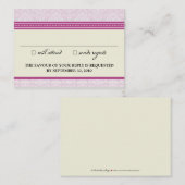 Carte D'accompagnement : claire : Charming Damask 3.5"x2.5" RSVP Card_v2 (Devant / Derrière)