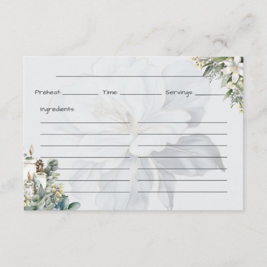 Carte D'accompagnement Clarity Basic Recette Card (Devant)