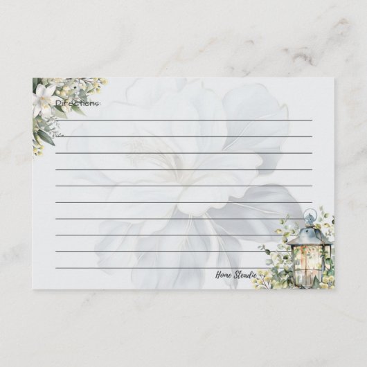 Carte D'accompagnement Clarity Basic Recette Card (Dos)