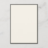 Carte D'accompagnement Classic Black and Ivory Wedding Details (Dos)