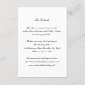 Carte D'accompagnement Classic Black and White Timeless Wedding (Devant)