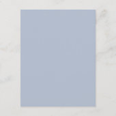 Carte D'accompagnement Classic Bloom Garden Dusty Blue Wedding Details (Dos)