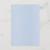 Carte D'accompagnement Classic Blue Calligraphy Wedding Details (Dos)