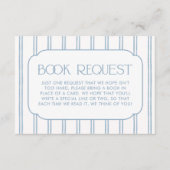 Carte D'accompagnement Classic Blue Striped Books for Baby (Devant)