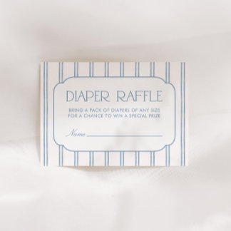 Carte D'accompagnement Classic Blue Striped Diaper Raffle