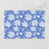 Carte D'accompagnement Classic Blue White Chinoiserie Détails Mariage (Dos)
