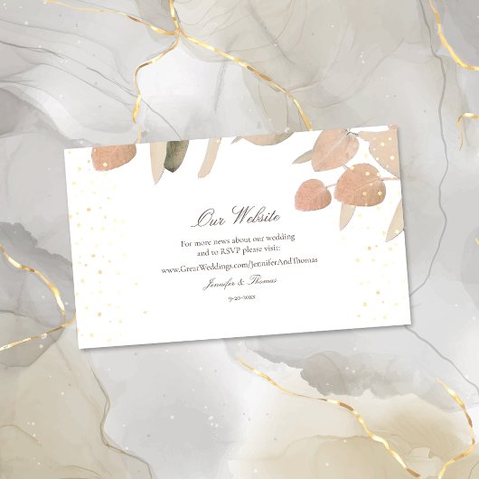 Carte D'accompagnement Classic Blush Eucalyptus Site Mariage