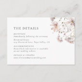 Carte D'accompagnement Classic Blush Floral Wedding Details (Devant)