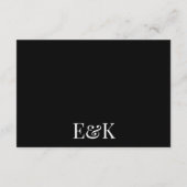 Carte D'accompagnement Classic Bold Big Monogram DINE DANCE Réception (Dos)