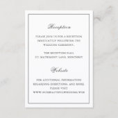 Carte D'accompagnement Classic Border Black and White Timeless Wedding (Devant)