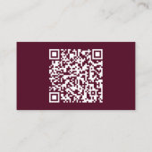 Carte D'accompagnement Classic Bourgogne Détails QR Code Mariage (Dos)