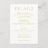 Carte D'accompagnement Classic Chartreuse Minimalist Wedding Details (Devant)