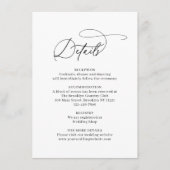 Carte D'accompagnement Classic Elegance Line Art Floral Dusty Blue Mariag (Devant)