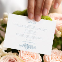 Classic Elegant Bleu et Blanc Floral Toile