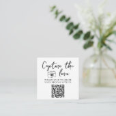 Carte D'accompagnement Classic Elegant Capture Le Code QR Love (Debout devant)