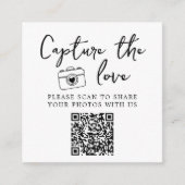 Carte D'accompagnement Classic Elegant Capture Le Code QR Love (Devant)