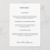 Carte D'accompagnement Classic Elegant Minimalist Enclosure Card (Devant)