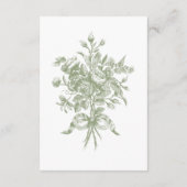 Carte D'accompagnement Classic Elegant Sage Arch Floral Frame Wedding (Dos)