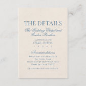 Carte D'accompagnement Classic Elegant Script Dusty Blue (Devant)