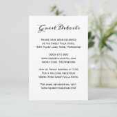 Carte D'accompagnement Classic Elegant Wedding Guest Hotel Details Card (Debout devant)