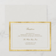 Classic Elevated Gold Ecru Frame Wedding Reception