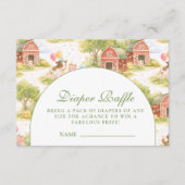 Carte D'accompagnement Classic Farm Animals Barnyard Diapper Raffle (Devant)