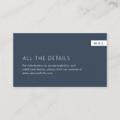 Carte D'accompagnement Classic Formal Navy Blue Monogram Détails du Maria (Devant)