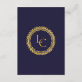 Carte D'accompagnement Classic Gold Frame Royal Wedding Details (Dos)