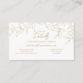 Carte D'accompagnement Classic Gold Greenery Site Mariage QR Code (Devant)