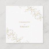 Carte D'accompagnement Classic Gold Verdure Mariage Wishing well (Dos)