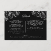 Carte D'accompagnement Classic Gothic Black Détails sur le Mariage (Devant)