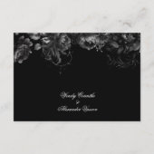 Carte D'accompagnement Classic Gothic Black Détails sur le Mariage (Dos)