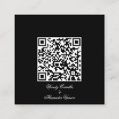 Carte D'accompagnement Classic gothique Noir Site Mariage Code QR (Dos)