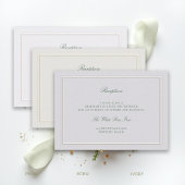 Carte D'accompagnement Classic Green Elevated Ivory Wedding Reception