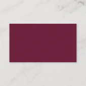 Carte D'accompagnement Classic Luxe Bourgogne | Code QR du site Web de ma (Dos)