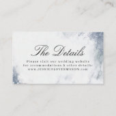Carte D'accompagnement Classic Luxe Marble Mariage Site Internet Insérer  (Devant)