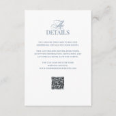Carte D'accompagnement Classic Luxe | QR Code Wedding Guest Details (Devant)