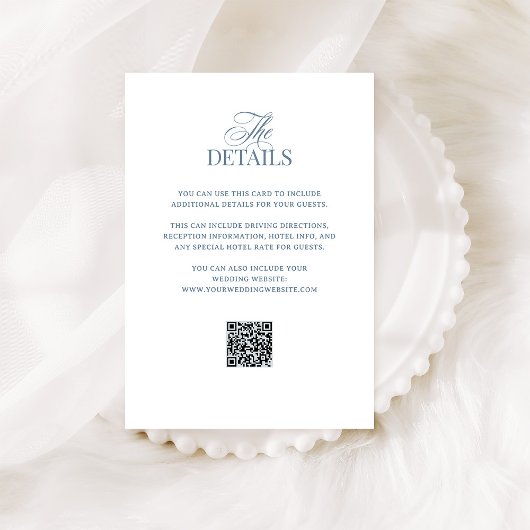 Carte D'accompagnement Classic Luxe | QR Code Wedding Guest Details