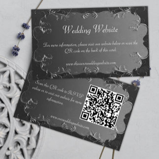 Carte D'accompagnement Classic Mariage Dark Silver Mariage site Web