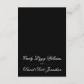 Carte D'accompagnement Classic noir et blanc Élégance Calligraphique (Dos)