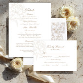 Carte D'accompagnement Classic Outline Floral Details Enclosure Card