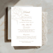 Carte D'accompagnement Classic Outline Floral Details Enclosure Card