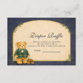 Carte D'accompagnement Classic Plaid Nursery Teddy Diapper Raffle (Devant)