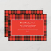 Carte D'accompagnement Classic Red  Inspired Baby Shower Enclosure Card (Devant / Derrière)